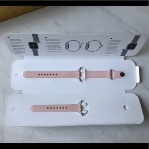 40mm Apple Watch Pink Sand Sport Band w/ Gold Pin